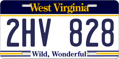 WV license plate 2HV828