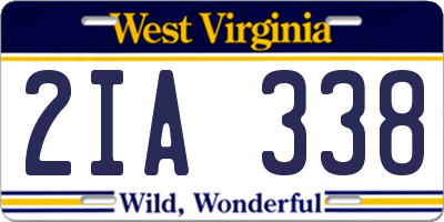 WV license plate 2IA338