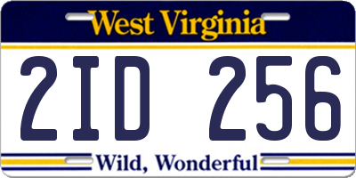 WV license plate 2ID256