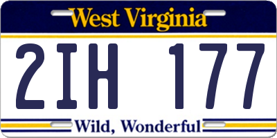 WV license plate 2IH177