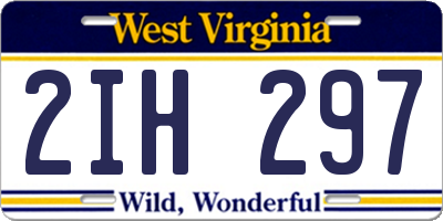 WV license plate 2IH297