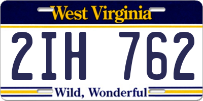 WV license plate 2IH762