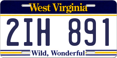 WV license plate 2IH891