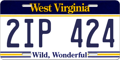 WV license plate 2IP424