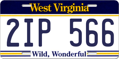 WV license plate 2IP566