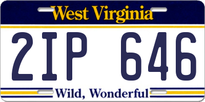 WV license plate 2IP646