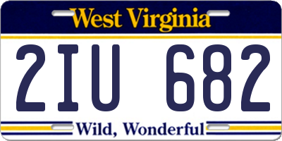 WV license plate 2IU682
