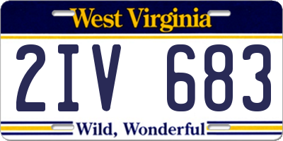 WV license plate 2IV683