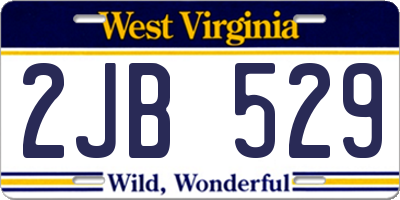 WV license plate 2JB529