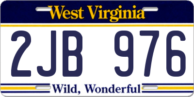 WV license plate 2JB976