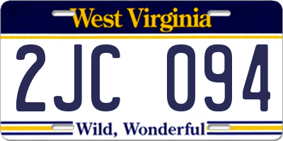 WV license plate 2JC094