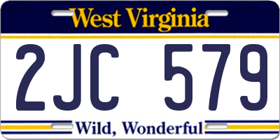 WV license plate 2JC579