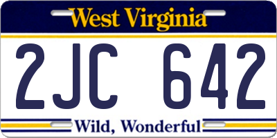 WV license plate 2JC642