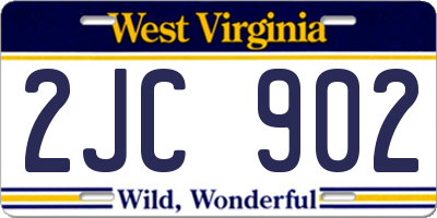 WV license plate 2JC902