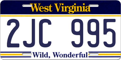 WV license plate 2JC995