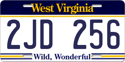 WV license plate 2JD256