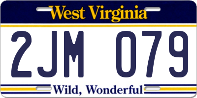 WV license plate 2JM079