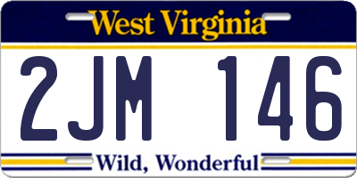 WV license plate 2JM146
