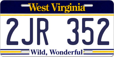 WV license plate 2JR352