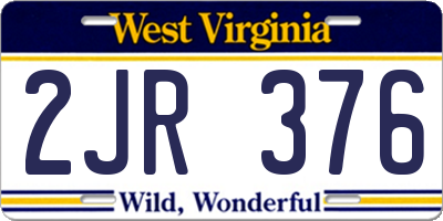 WV license plate 2JR376