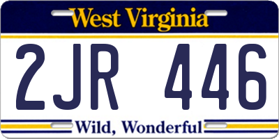 WV license plate 2JR446