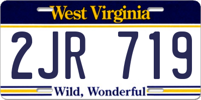WV license plate 2JR719