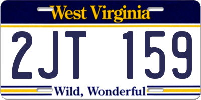 WV license plate 2JT159