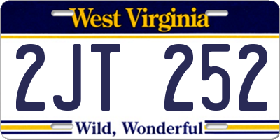 WV license plate 2JT252