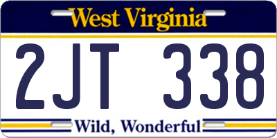 WV license plate 2JT338