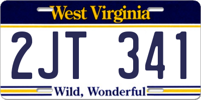WV license plate 2JT341