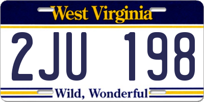 WV license plate 2JU198