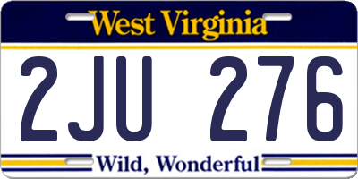 WV license plate 2JU276