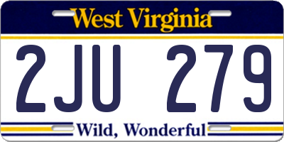 WV license plate 2JU279