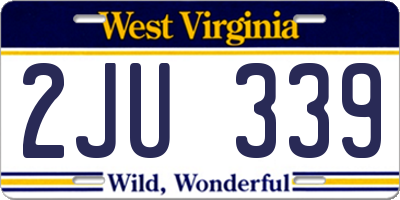 WV license plate 2JU339