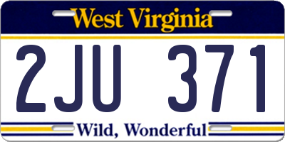 WV license plate 2JU371