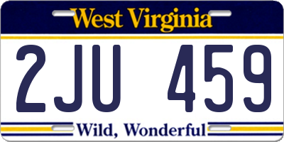 WV license plate 2JU459