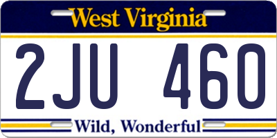 WV license plate 2JU460
