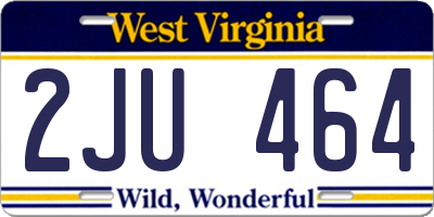 WV license plate 2JU464