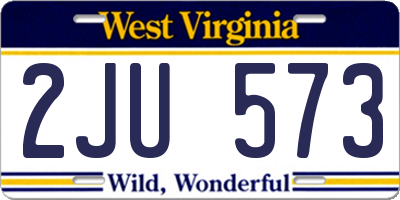 WV license plate 2JU573