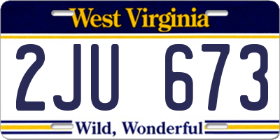 WV license plate 2JU673