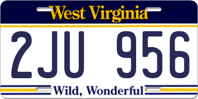 WV license plate 2JU956