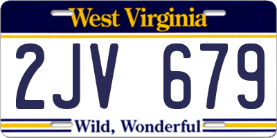 WV license plate 2JV679