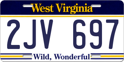 WV license plate 2JV697