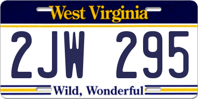 WV license plate 2JW295