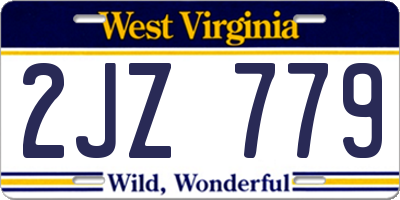 WV license plate 2JZ779