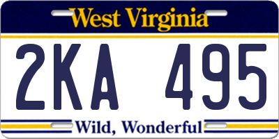 WV license plate 2KA495