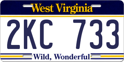 WV license plate 2KC733