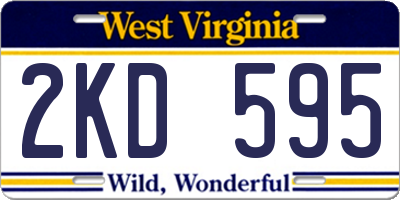 WV license plate 2KD595