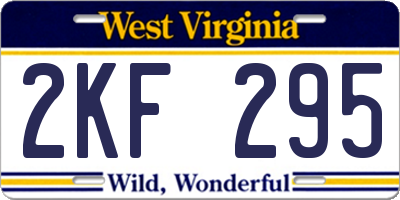 WV license plate 2KF295