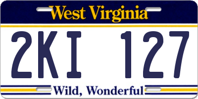 WV license plate 2KI127